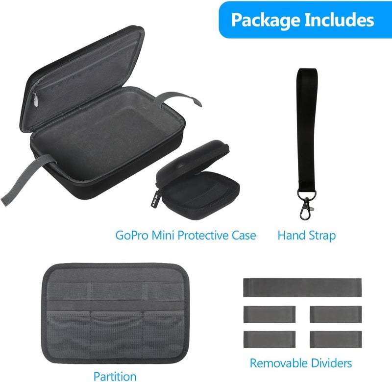 JSVER Hard Carrying Case for GoPro Hero13/12/11/10/9/8/7, AKASO EK7000 / Brave 4 4K / Brave 7 LE/Brave 8 / V50X and Insta360 (Set of 2) - Image 5
